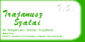 trajanusz szalai business card